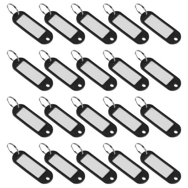 uxcell 鍵タグ プラスチック製 スプリットキーリング キーチェン IDラゲージラベル サイズ6...