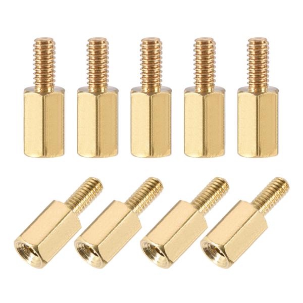 uxcell M2.5x8mm+6mm オスーメスブラスペーサー　電気回路基板マウントフライトコント...