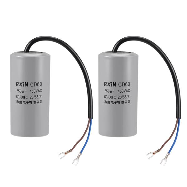 uxcell モータースターコンデンサ 250uf 250mfd AC 450V HVAC単相用 5...