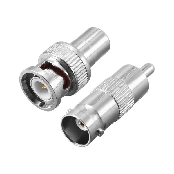 uxcell BNC RCAジャックアダプタコネクタ CCTVカメラ用 BNCオス-RCAメス 5個...