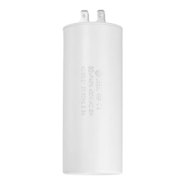 uxcell CBB60コンデンサー 蓄電器 80uF 450V AC ダブルインサート 50/60...