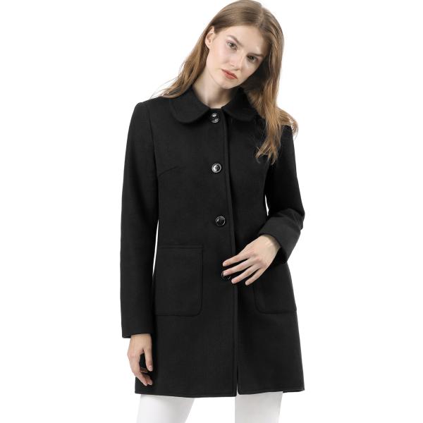 uxcell Allegra K チェスターコート レディース 秋冬 ラシャコート ロングコート オ...