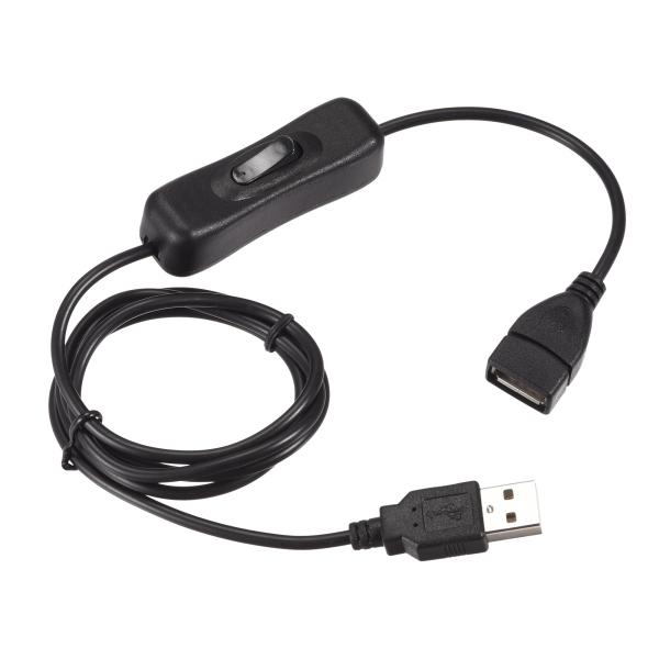 uxcell オン/オフスイッチ付きUSBケーブル USBオス-メス延長コード LEDデスクランプ ...