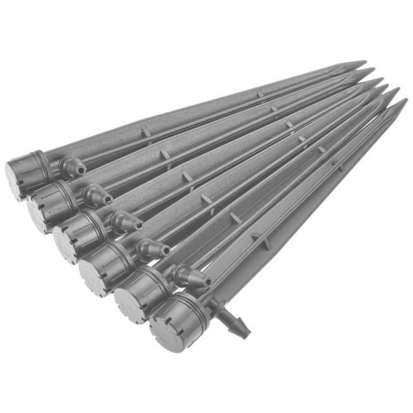 uxcell ドリップエミッター 5穴 調整可能 360度 ブラック 6 mm灌漑チューブホース用 ...