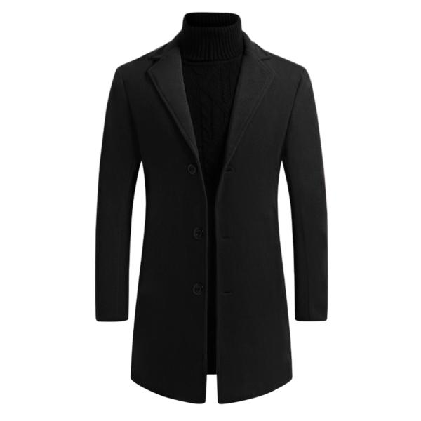 uxcell Lars Amadeus トレンチコート ロングジャケット オーバーコート ノッチドラ...