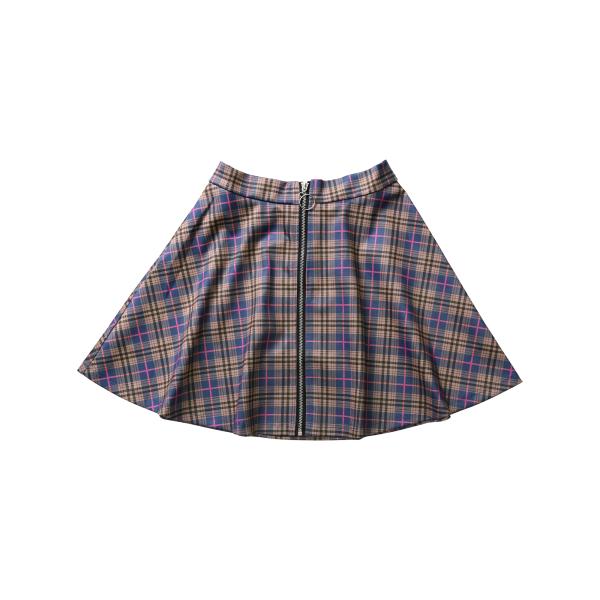 uxcell Allegra K チェック柄 フレアスカート aライン ジッパー ハイウエスト ター...