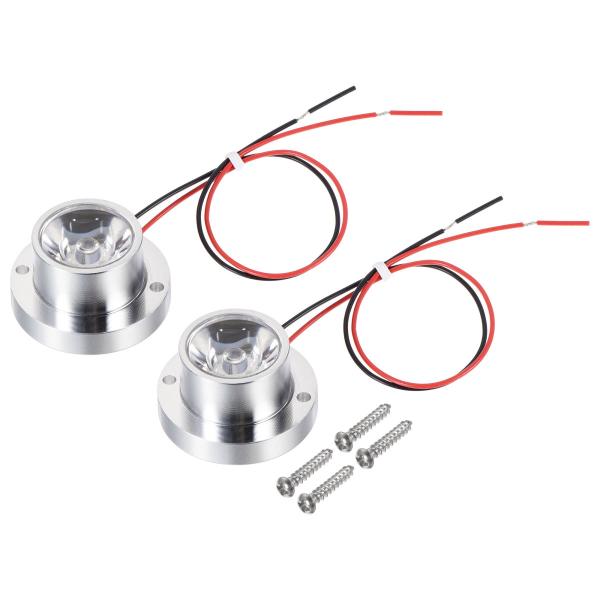 uxcell LEDスポットライト DC 12V 15度ビーム角 LEDアルミニウムシェル表面実装ラ...