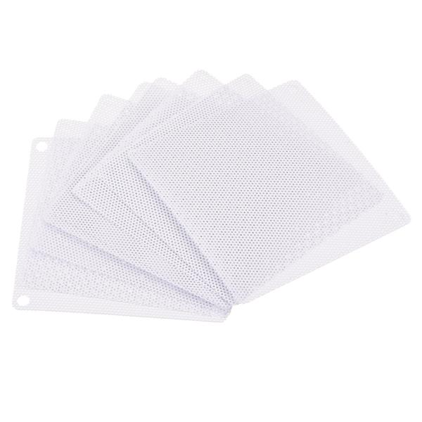 uxcell 80mmファンフィルターグリル PVC製 ホワイト メッシュ防塵ケースカバー 電気部品...