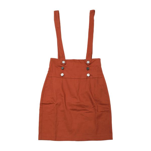 uxcell Allegra K サスペンダースカート タイトスカート ハイウエスト ストレート ボ...