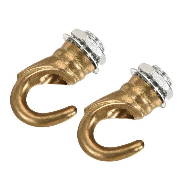 uxcell 合金天井フックフィクスチャアクセサリー 23 mmx31 mm シャンデリア天井ペンダ...