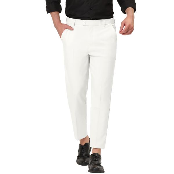 uxcell Lars Amadeus クロップドパンツ ペンシルパンツ スリムフィット フラットフ...