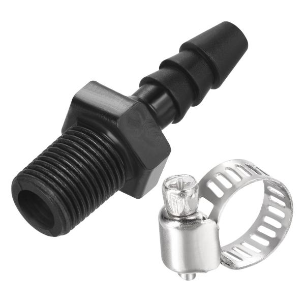 uxcell PEフィッティング 7.2mmバーブ外径 1/8NPTオス ストレートパイプコネクタ ...