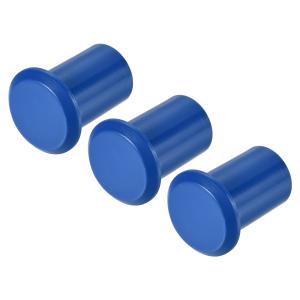 uxcell PVCパイプエンドキャップフィッティング 外径20 mmラウンドキャップ 水タンク排水用 ブルー 3個入り