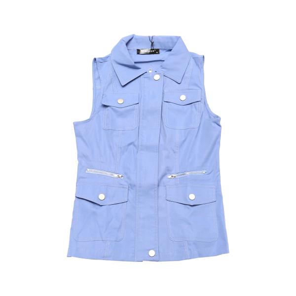 uxcell Allegra K ユーティリティ ベスト ポケット付き ジャケットノースリーブ ジッ...