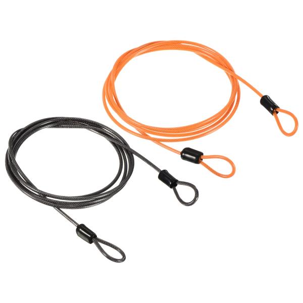 uxcell PATIKIL セキュリティスチールケーブル 2.5mmx1.5m ワイヤーロープ ダ...
