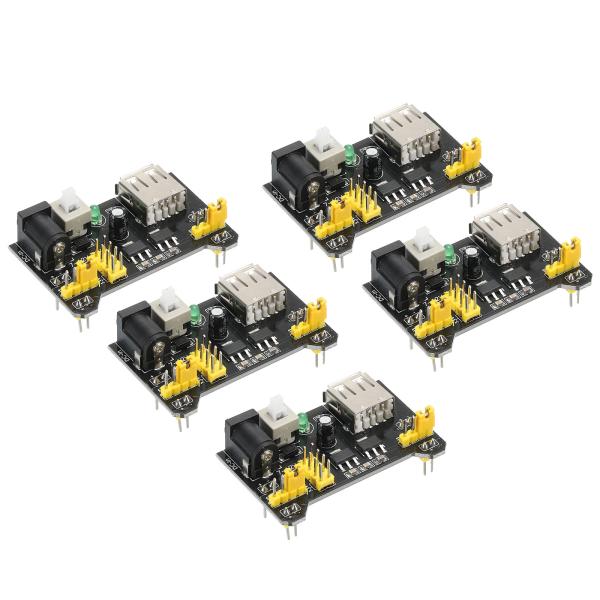 uxcell 電源モジュール DC 6.5-12V〜3.3/5V 0.7A ブラック MB102プロ...