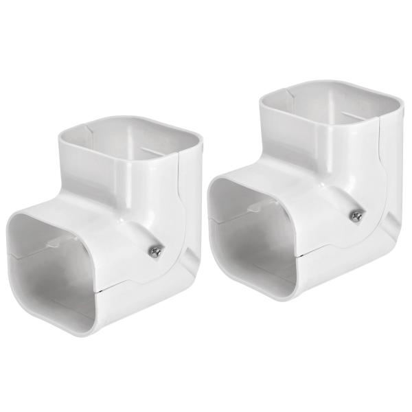 uxcell PVCラインカバー エアコン用 ヒートパンプ用 長さ100 mm 幅80 mm 90°...