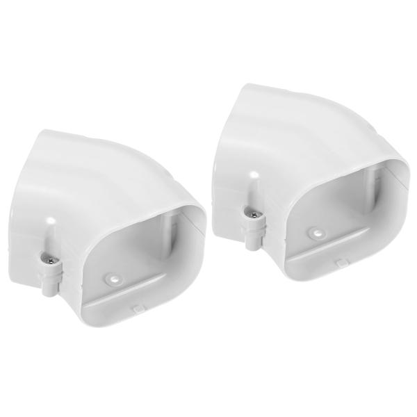 uxcell PVCラインカバー エアコン用 ヒートパンプ用 75 mm×65 mm 45°エルボー...