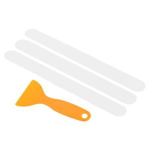 uxcell PATIKIL 200x20mm 滑り止めグリップテープ 12本 滑り止め牽引ストリップ 四角 スクレーパ付き 浴槽 シャワー用 クリア