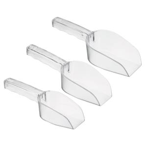 uxcell PATIKIL かき氷 3個 PC小型製氷機 小麦粉 シリアル 砂糖 実用性 ハンドルシャベル ホーム キッチン用 クリア