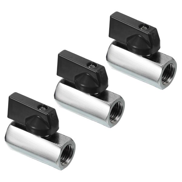 uxcell PATIKIL 1/4 NPT ボールバルブ ボール弁 真ちゅう製ミニボールバルブ 3...