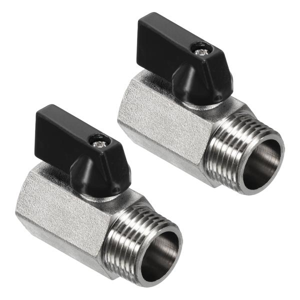 uxcell PATIKIL 1/2 NPT ボールバルブ 真ちゅう製ミニボールバルブ 2個 NPT...
