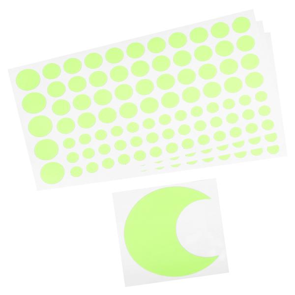 uxcell 夜光ステッカー 10mm 15mm 20mm 80mm 252個のグローと1ムーン グ...