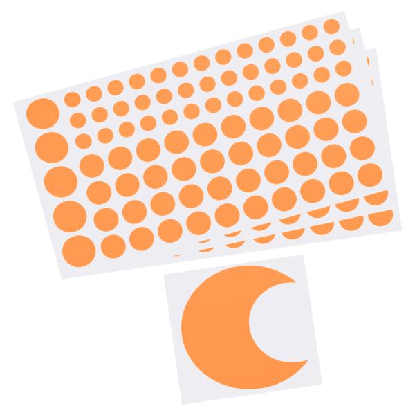 uxcell 夜光ステッカー 10mm 15mm 20mm 80mm 252個のグローと1ムーン オ...