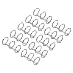uxcell PATIKIL リング内径16mm バインダーリング 10個 取り外し可能 メタルブックリング 3サークル アルバム用 シルバートーン
