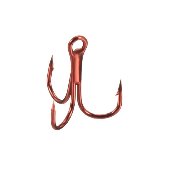 PATIKIL 10# トレブル50個 14mm全長 炭素鋼 シャープ ラウンド ベンド フック ト...