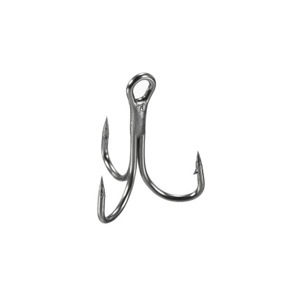 PATIKIL 12# トレブルフィッシュフック 20個 全長13mm 炭素鋼 シャープラウンドベン...