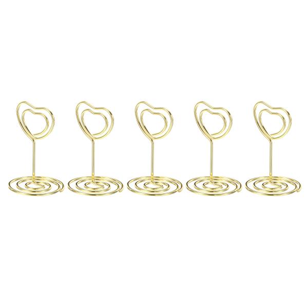 uxcell PATIKIL 50mm テーブルナンバーホルダー 5個 ワイヤー写真 ピクチャー ハ...