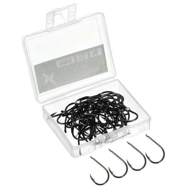 PATIKIL 15# 爪の釣り針 50個 高さ15mm 炭素鋼 丸フック ナマズフック J型 バー...