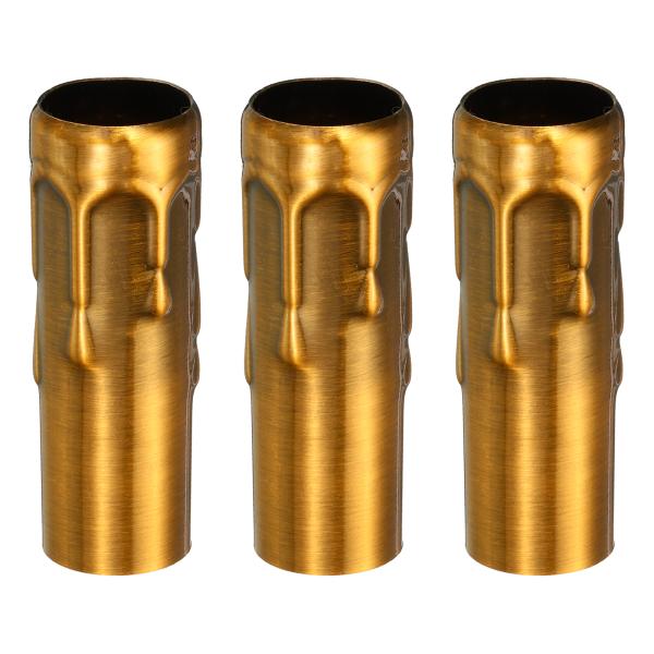 uxcell キャンドル ソケット 80mm メタルシャンデリアスリーブ バルブライト 燭台ベースホ...