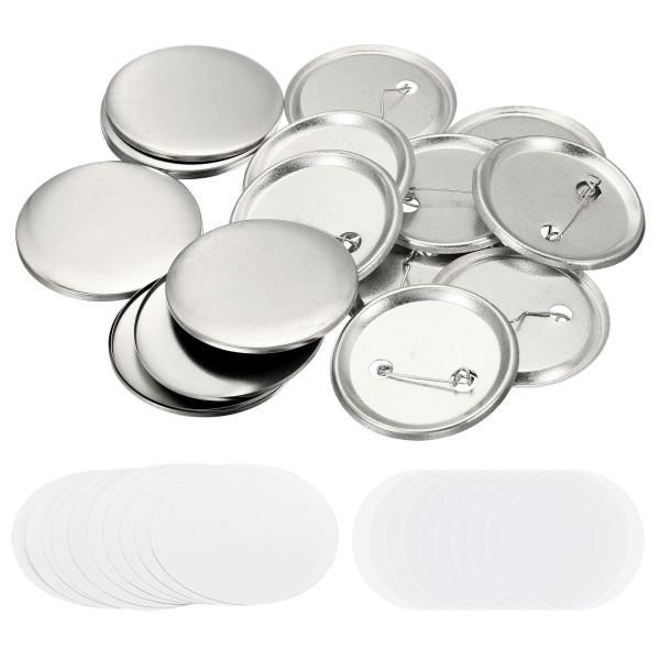 uxcell PATIKIL 50mm ブランクボタン作り用品 10個 ラウンドバッジパーツ DIY...