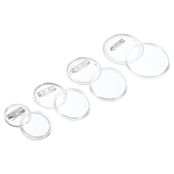 uxcell PATIKIL アクリルボタンピンバッジ ピンベース 40個ラウンドピン ブランクボタ...