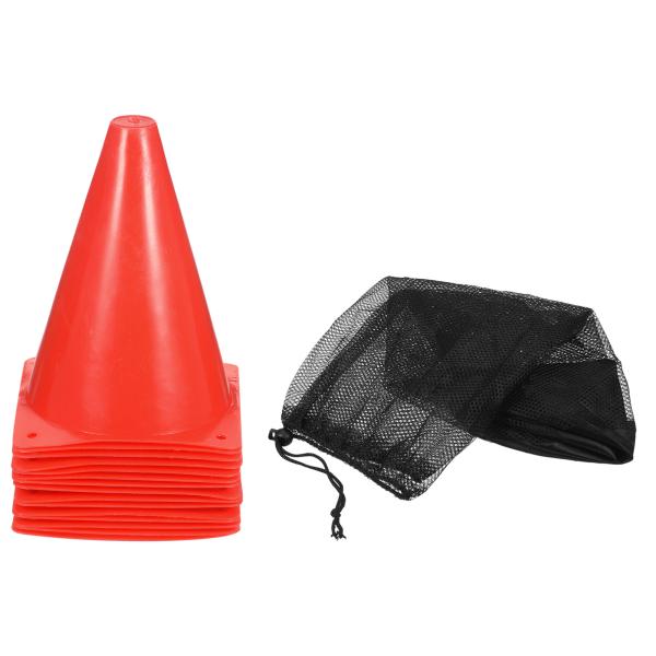 PATIKIL 18 cm サッカーコーン 24個 プラスチック 交通訓練アジリティフィールドマーカ...