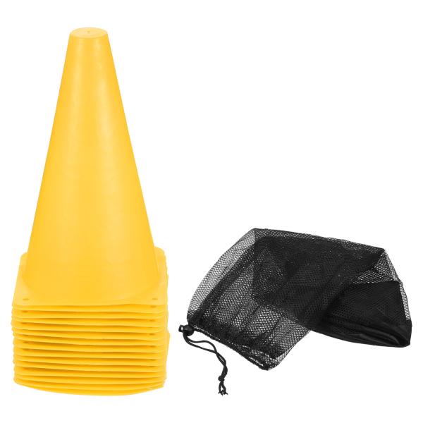 PATIKIL 23cm サッカーコーン 24個 プラスチック 交通訓練アジリティフィールドマーカー...