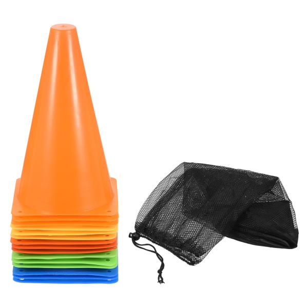 PATIKIL 23cm サッカーコーン 25個 プラスチック 交通訓練アジリティフィールドマーカー...
