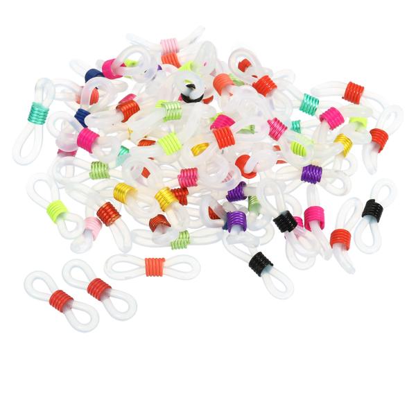uxcell PATIKIL メガネチェーンコネクタ 80個 調整可能 滑り止め シリコーンゴム メ...