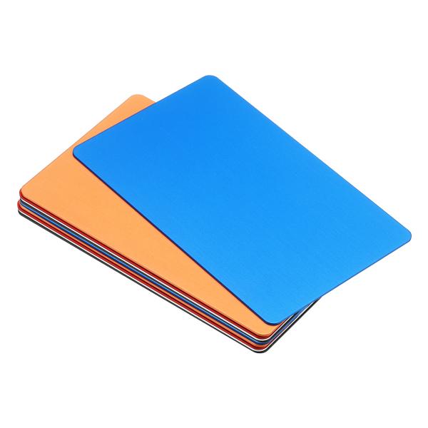 uxcell PATIKIL 0.8mm メタルビジネスカード 10個 ブランクネームカード 陽極酸...
