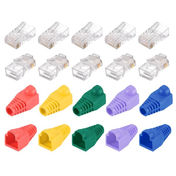 uxcell PATIKIL RJ45 Cat6コネクタ RJ45エンド 8P8Cモジュラープラグパ...