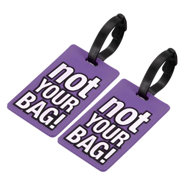 uxcell PVC荷物タグ 身分証明書 識別カード 調整可能なストラップ付き 手荷物 スーツ ケー...