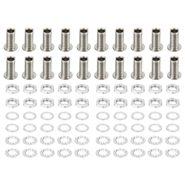 uxcell PATIKIL M8x15mm ラウンドヘッド 中空ネジボルト 4種類セット 80個 ...