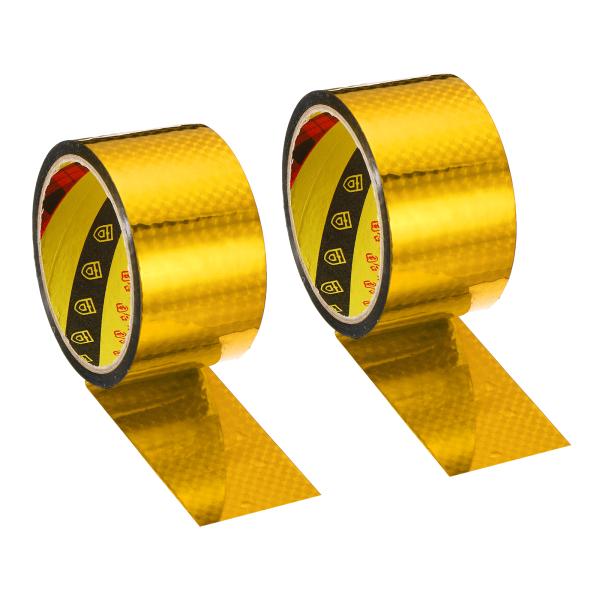 uxcell PATIKIL プリズムテープ 50mmx30 m 2個 ホログラフィック反射 自己接...