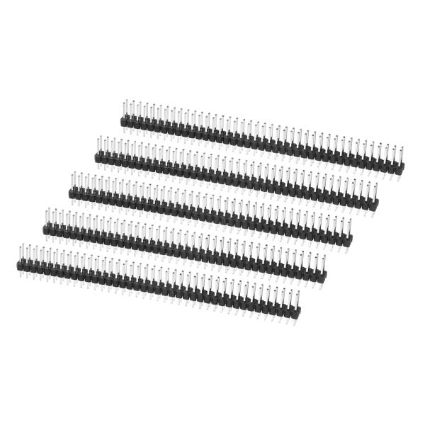 uxcell PATIKIL DIPピンヘッダー ダブルロー 40P 12mmピン長 銅メッキ PC...