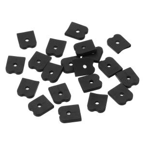 uxcell PATIKIL 12mm シリコンエンドキャップ 縫製用 20個 首輪コルセット 螺旋ボーンのヒント ポリエステルボーン用 ブラック