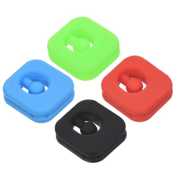 uxcell PATIKIL テニス振動ダンパー 4個 四角形 シリコンショックアブソーバー テニス...