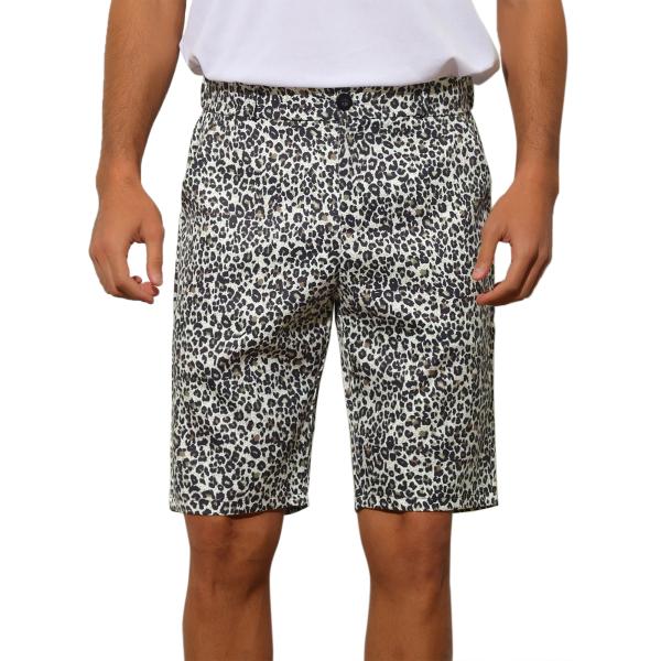 Lars Amadeus ショートパンツ ゴルフショーツ パンツ レギュラーフィット サマー アニマ...