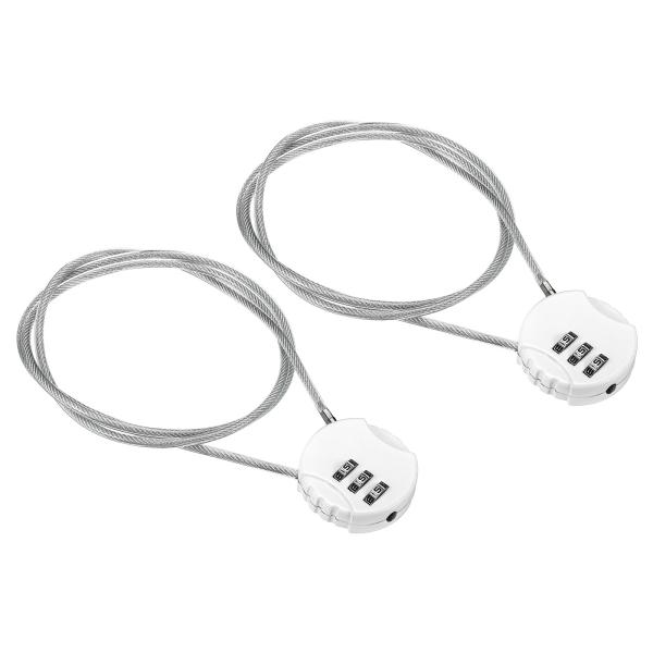 PATIKIL 小型 ダイヤルロック 南京錠 ダイヤル錠 80cm 2個 3桁 スポーツロッカー用 ...